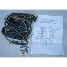 ELEKTROINSTALACE NOVÁ + SCHÉMA (JAWA 250/350 TYP 634, CALIFORNIAN + ČZ 175/477,487 + 476 ,471,472)